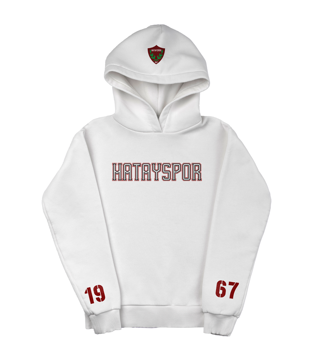 HATAYSPOR BEYAZ SWEATSHİRT UNISEX<br>(L Beden)